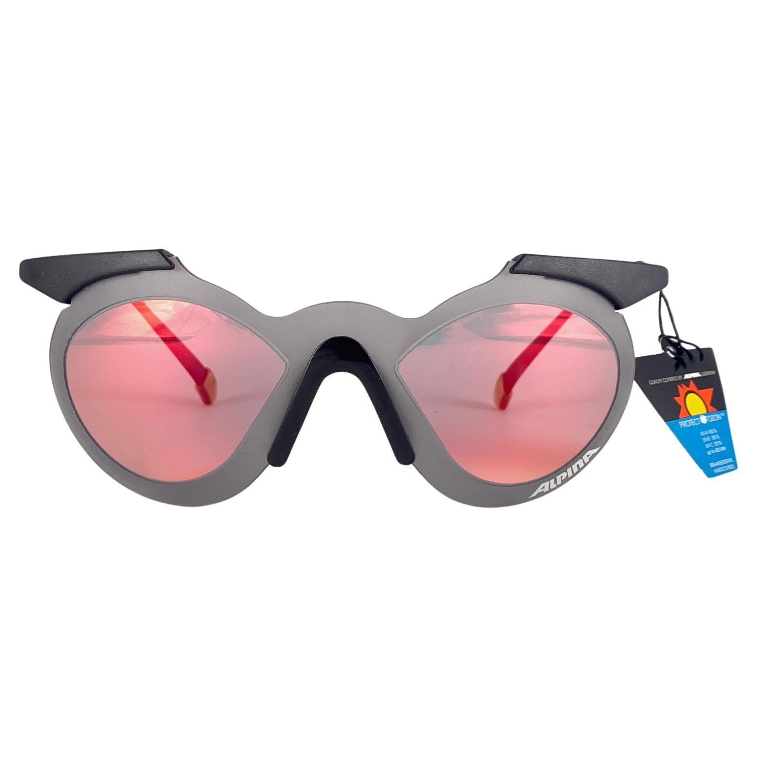 Nouveau Vintage Rare Alpina Sports Hardcoated  Lentilles Lunettes de soleil 1980's Allemagne en vente