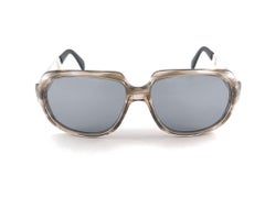 New Vintage Rare Menrad M 501 Funky Translucent Grey & Silver 70's Sunglasses