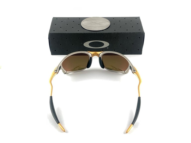 New Vintage Rare Oakley Romeo XX 24 K Gold Iridium Lenses 1999