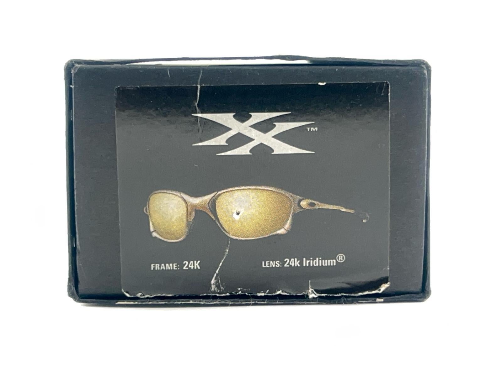 Neu Vintage Seltene Eichenholz Romeo XX 24 K Gold Iridium-Lenses 1999 Sonnenbrille  im Angebot 2