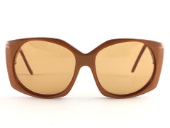New Vintage Rare Pierre Cardin 518 Dark Orange Oversized 1960's sunglasses