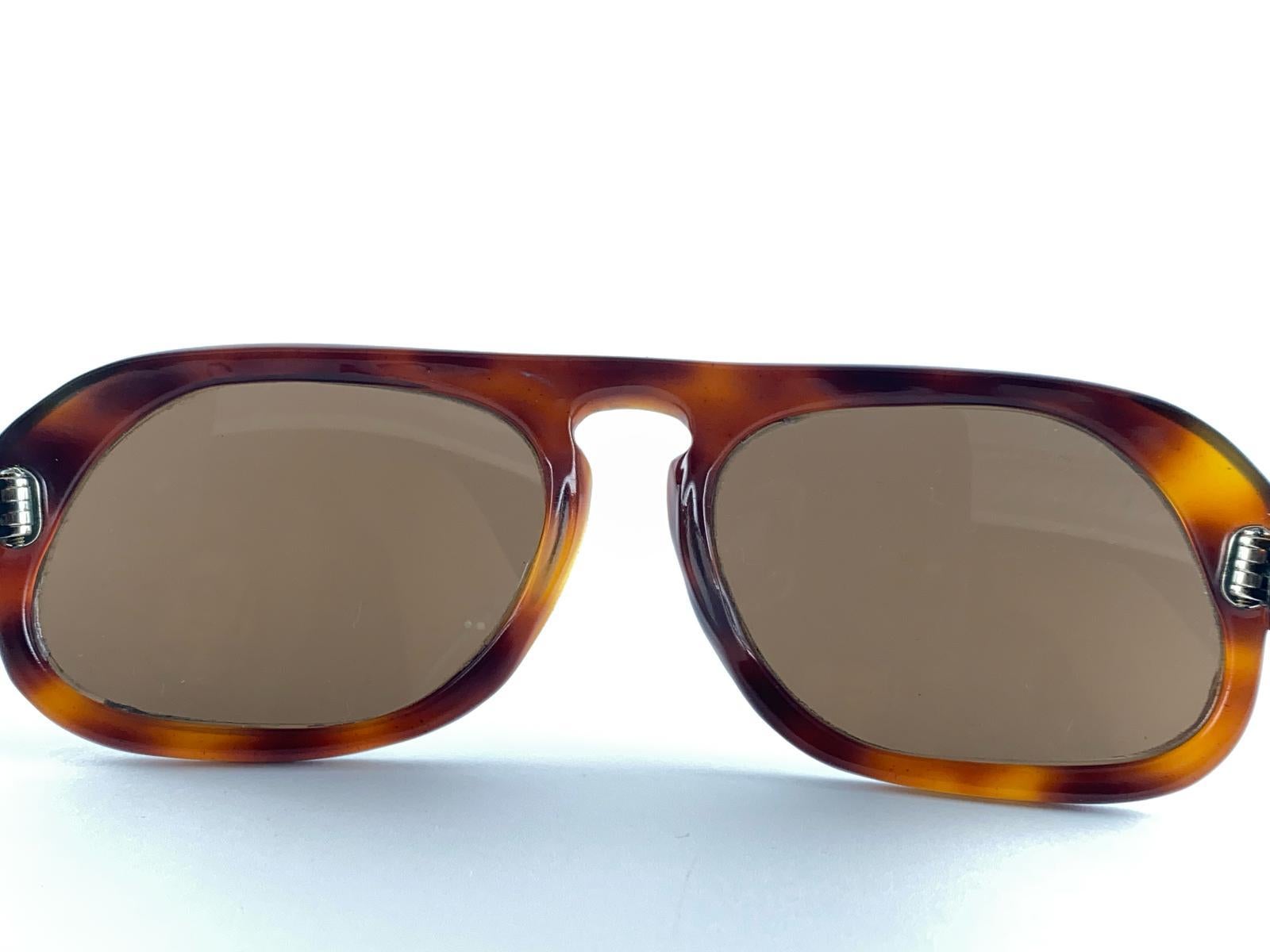 New Vintage Rare Pierre Cardin C22 Tortoise Michael Caine 1960's sunglasses For Sale 1