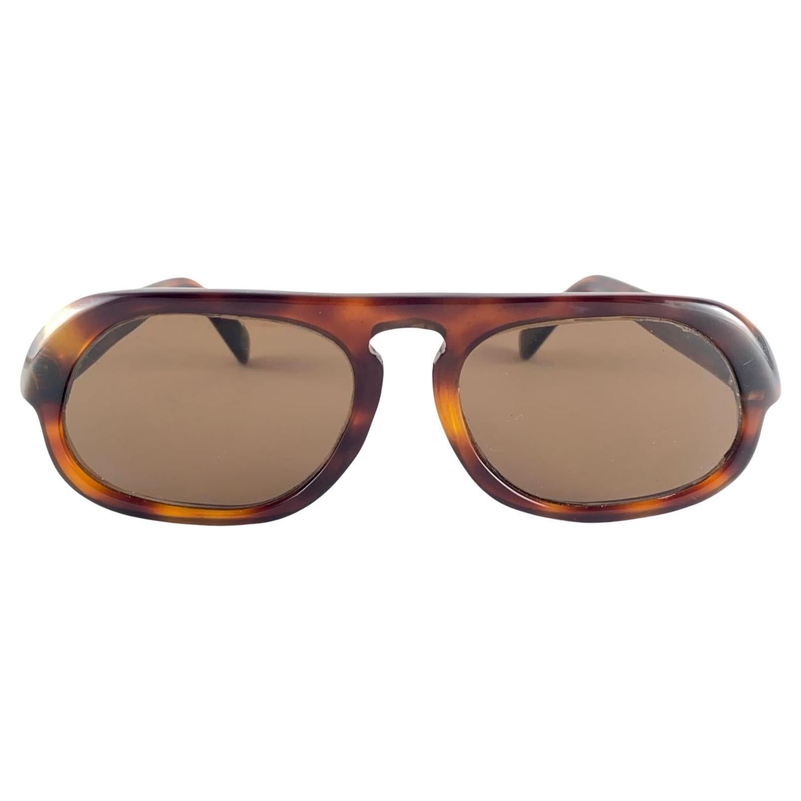 New Vintage Rare Pierre Cardin C22 Tortoise Michael Caine 1960's sunglasses For Sale