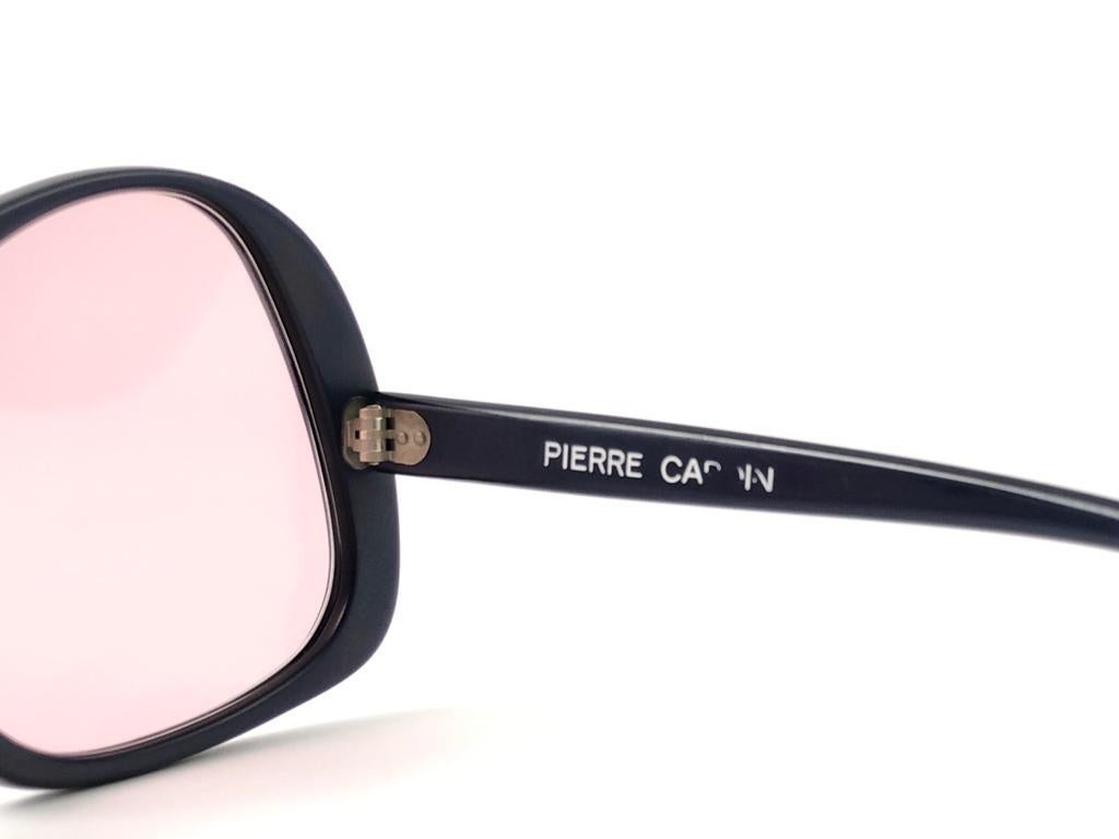 New Vintage Rare Pierre Cardin Dark Blue Oversized 1960's sunglasses 2