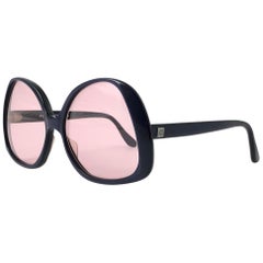 New Vintage Rare Pierre Cardin Dark Blue Oversized 1960
s sunglasses