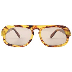 New Vintage Rare Pierre Cardin Light Tortoise Brown Solid Lens 1960's sunglasses