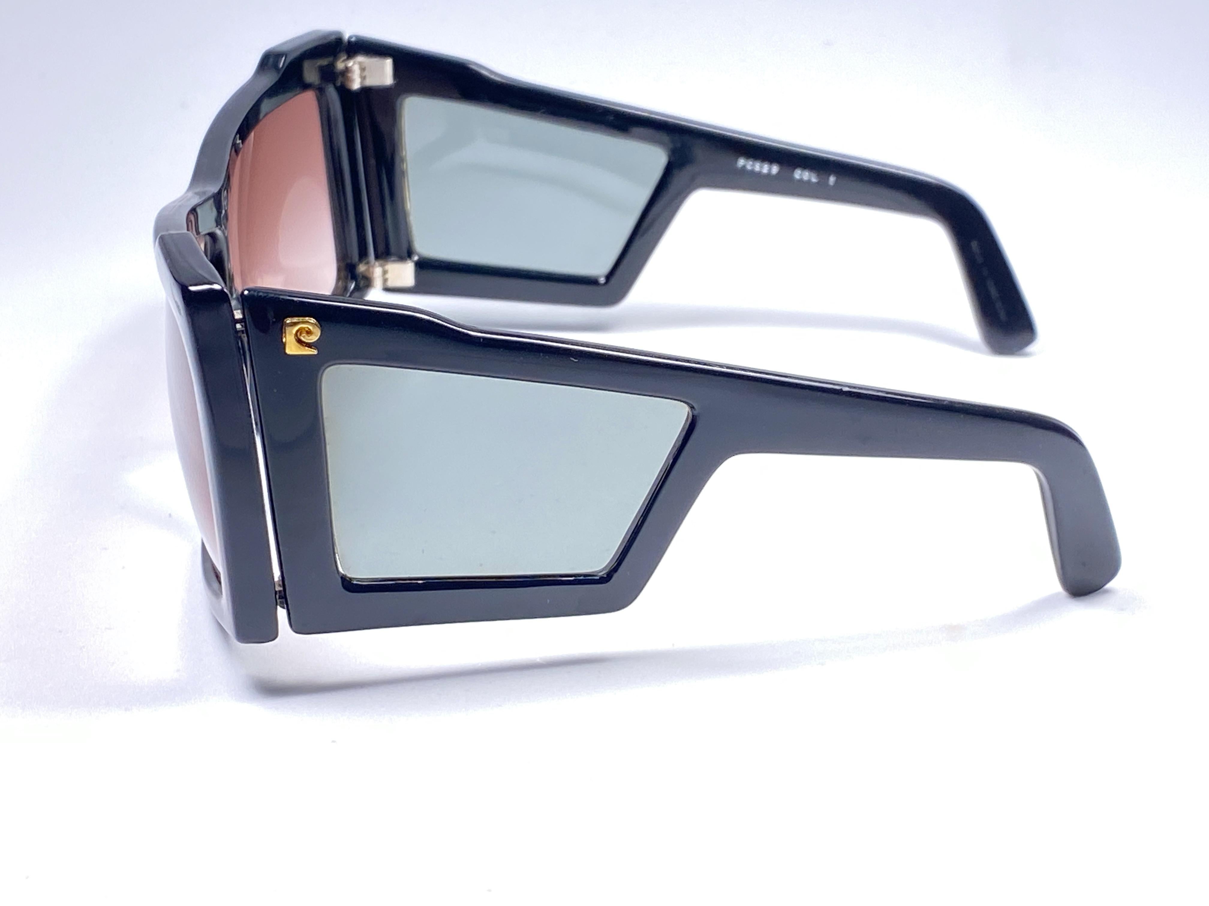 Gray New Vintage Rare Pierre Cardin Mask PCS29 Oversized 1960 Sunglasses