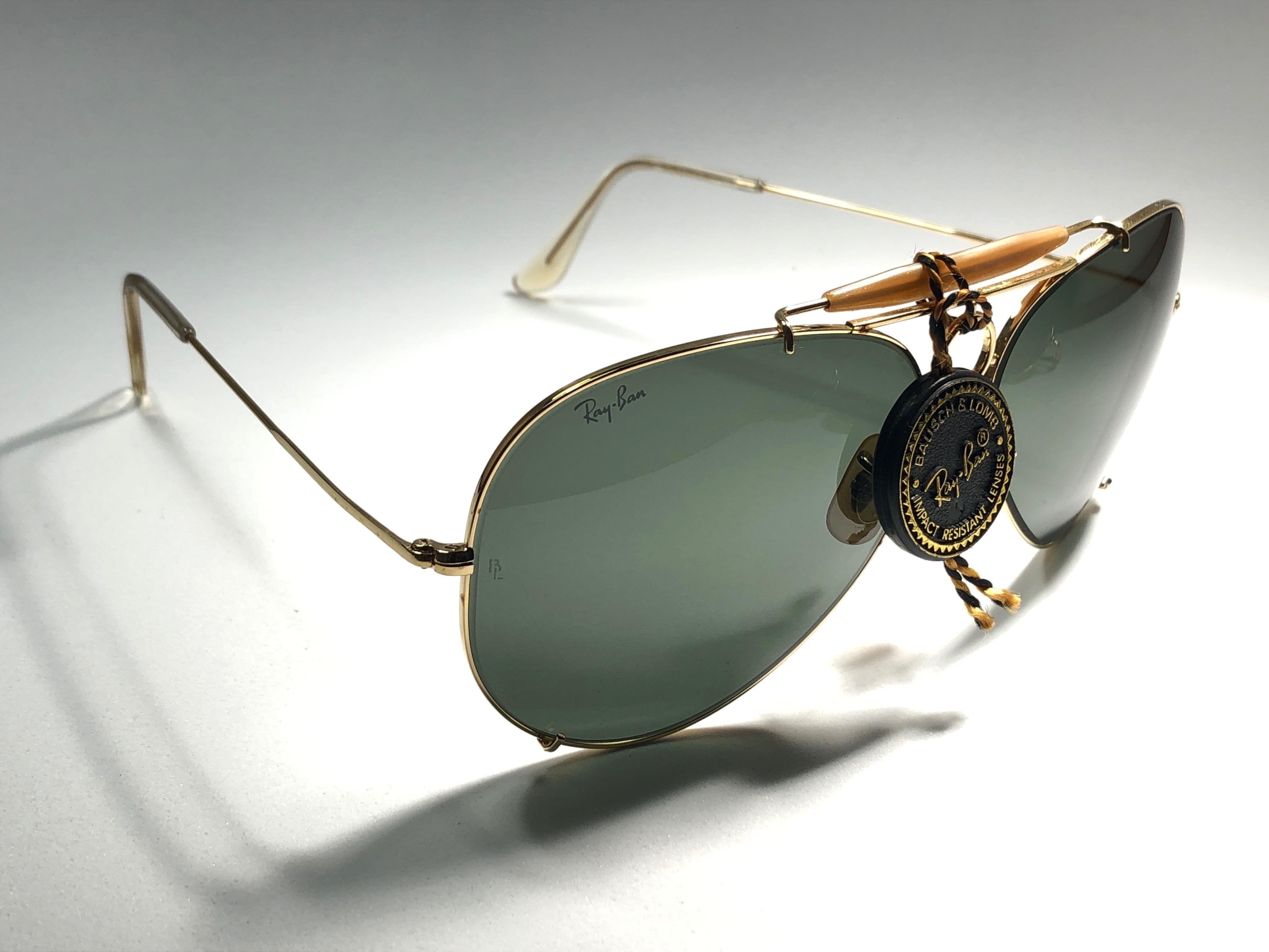 New Vintage Rare Ray Ban  Shooter 65Mm G15 Large Lenses  B&L Sunglasses Frame  2