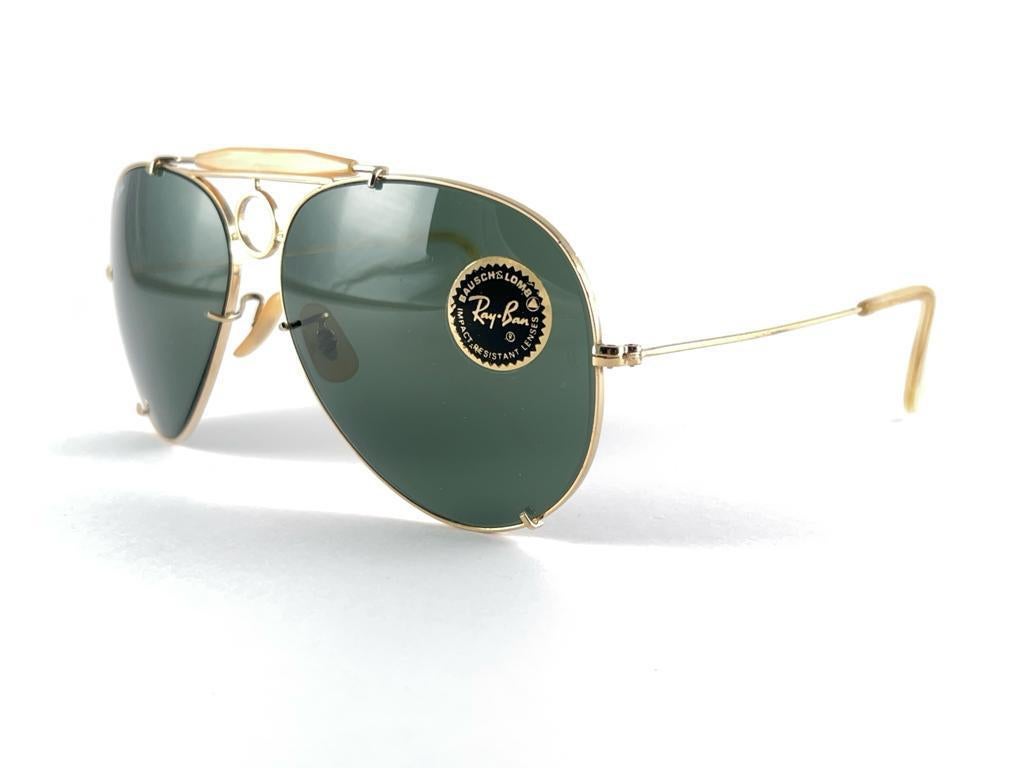 New Vintage Rare Ray Ban Shooter 65Mm G15 Large Lenses  B&L Sunglasses Frame  For Sale 4