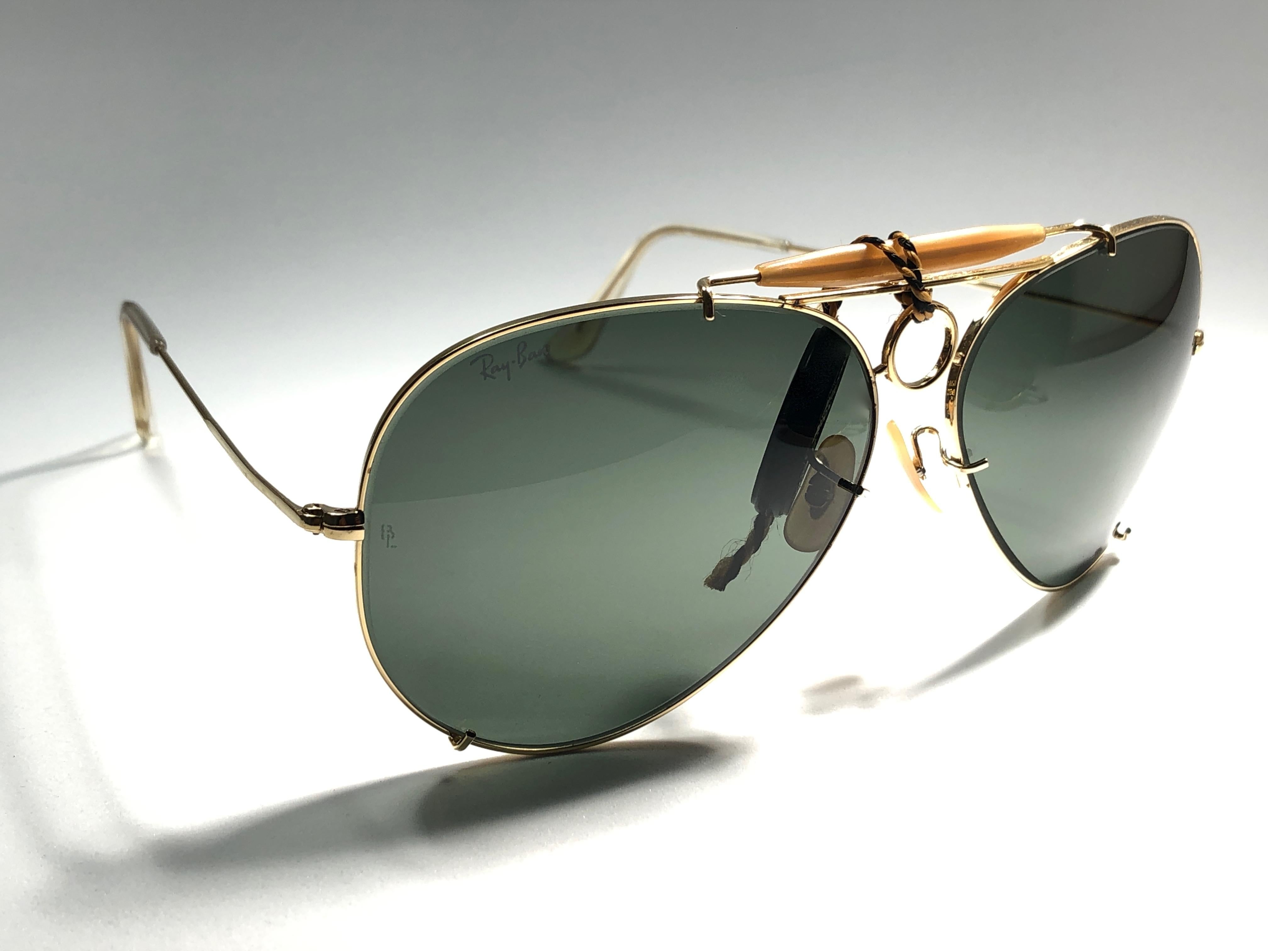 New Vintage Rare Ray Ban  Shooter 65Mm G15 Large Lenses  B&L Sunglasses Frame  1