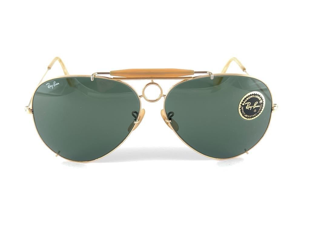 New Vintage Rare Ray Ban Shooter 65Mm G15 Large Lenses  B&L Sunglasses Frame  For Sale 5
