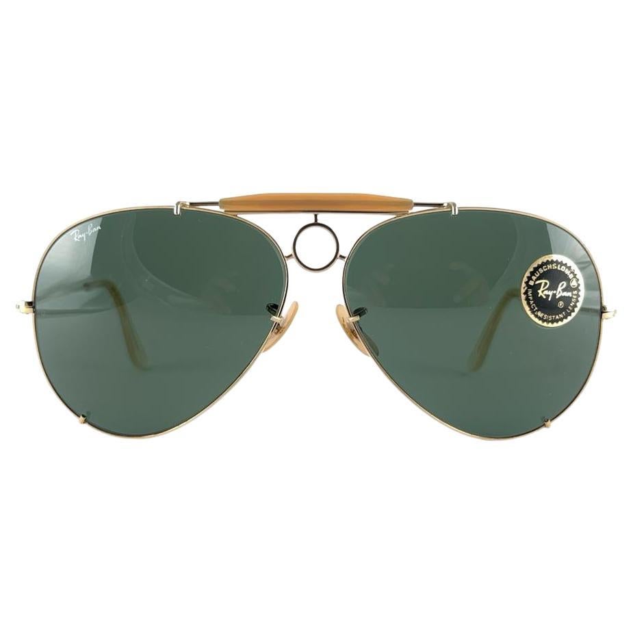 New Vintage Rare Ray Ban Shooter 65Mm G15 Large Lenses  B&L Sunglasses Frame  For Sale