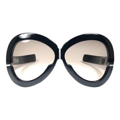 New Vintage Rare Silhouette Futura 561 Black Collector Item 1970 Sunglasses 