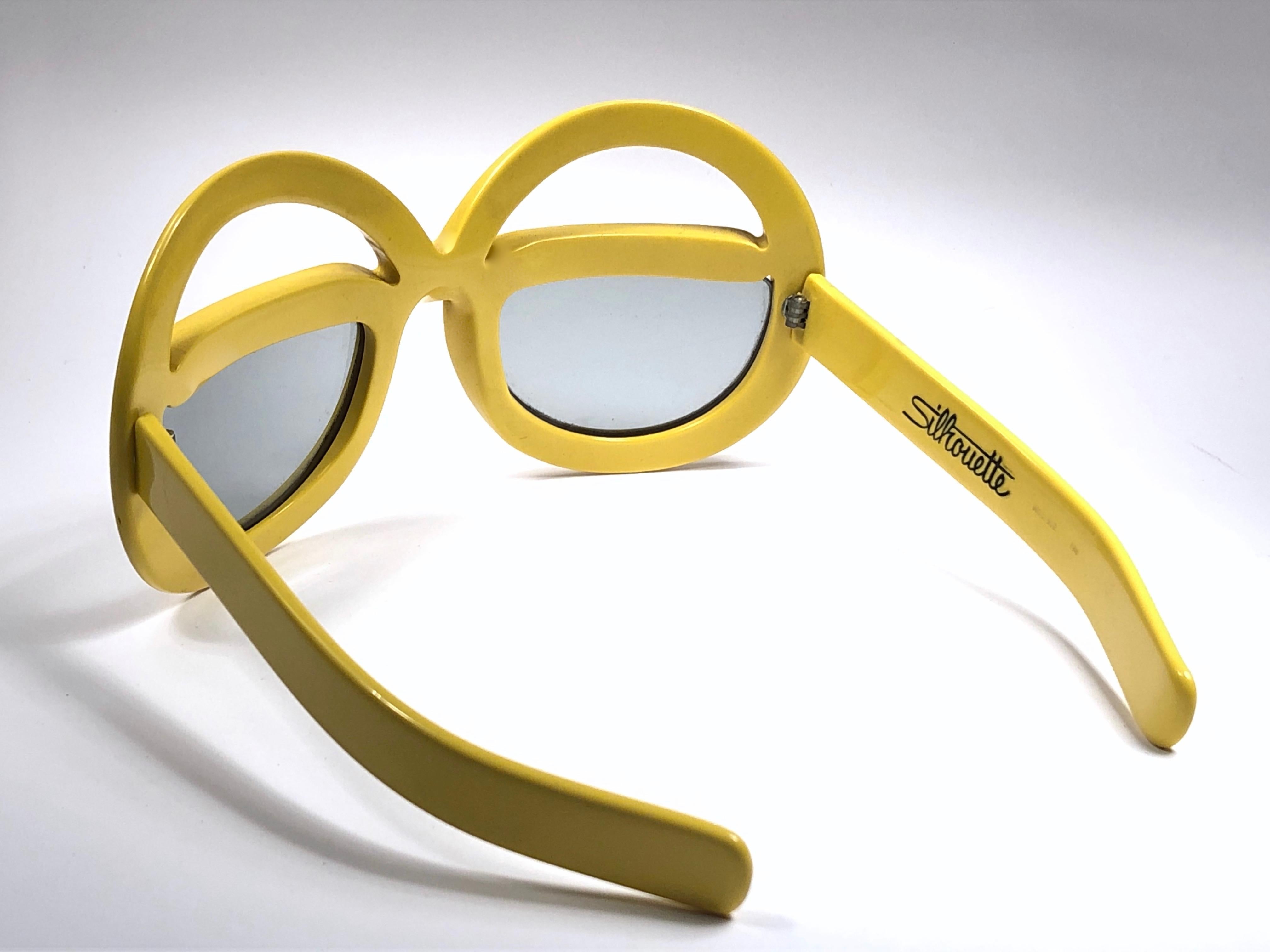 New Vintage Rare Silhouette Futura 562 Yellow Collector Item 1970 Sunglasses  2