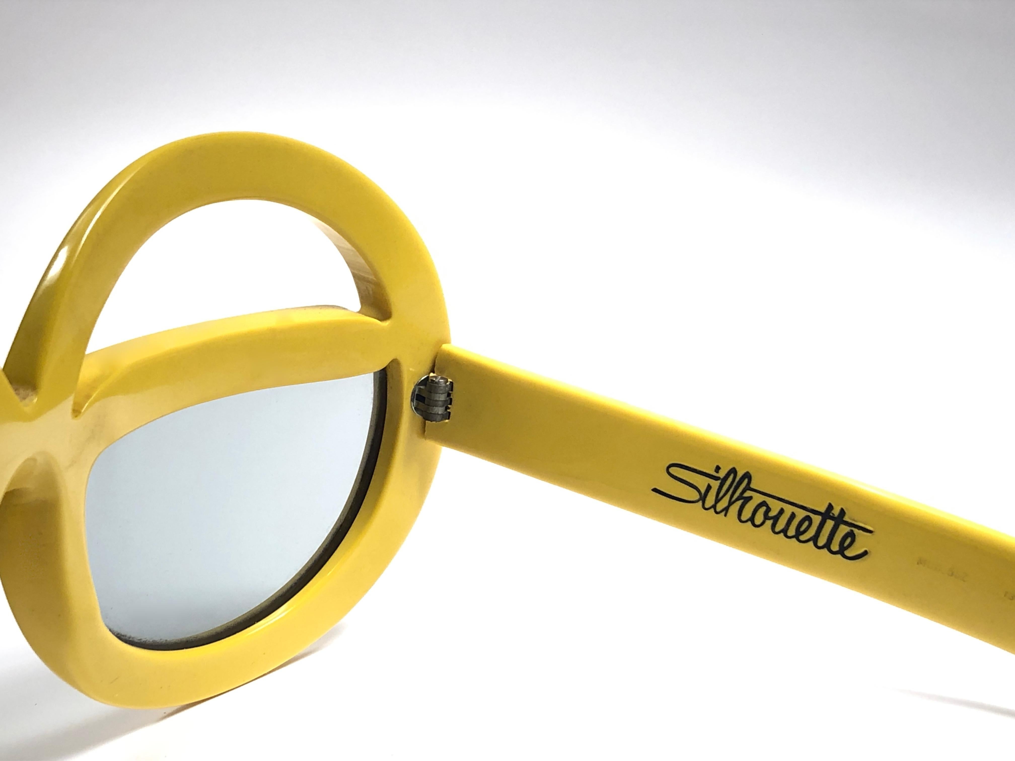 New Vintage Rare Silhouette Futura 562 Yellow Collector Item 1970 Sunglasses  4
