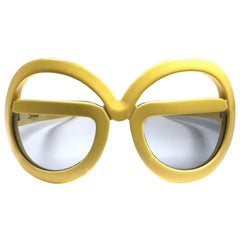 New Vintage Rare Silhouette Futura 562 Yellow Collector Item 1970 Sunglasses