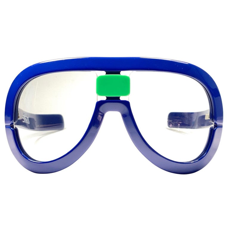 New Vintage Rare Silhouette Futura 563 Blue Collector Item 1970 Sunglasses