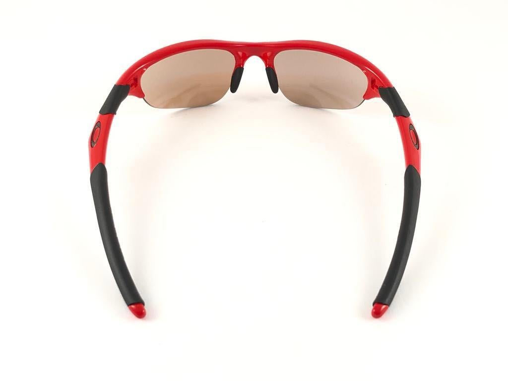 New Vintage Rare Sports Oakley Half Jacket Golf Array Red 2002 Sunglasses 7