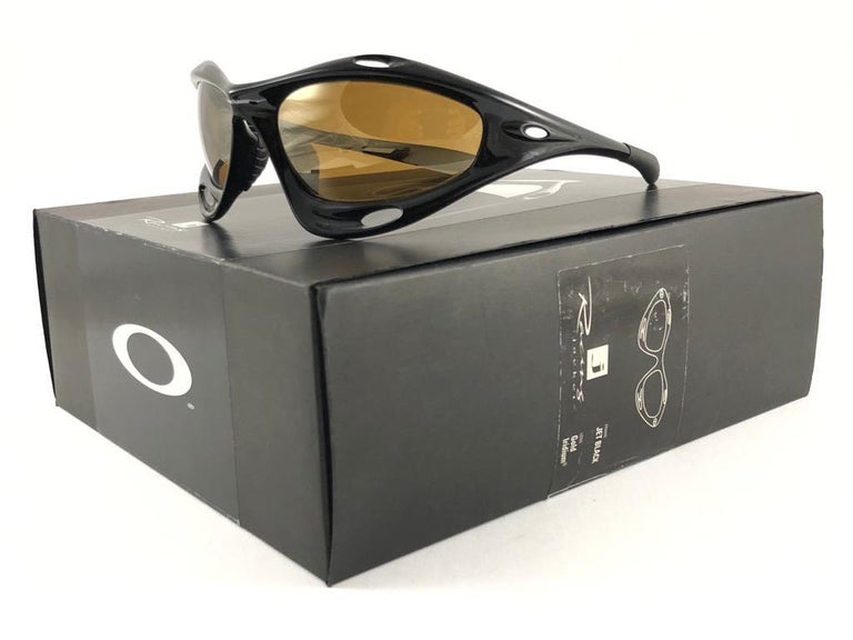 New Vintage Rare Sports Oakley Racing Jacket Gen 1 Black 1997 Sunglasses  For Sale at 1stDibs