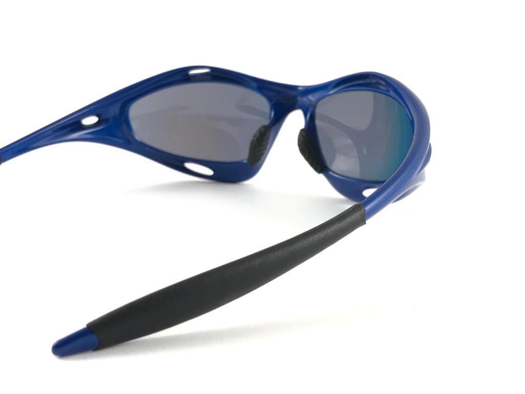 New Vintage Rare Sports Oakley Racing Jacket Gen 1 Blue 1997 Sunglasses  2
