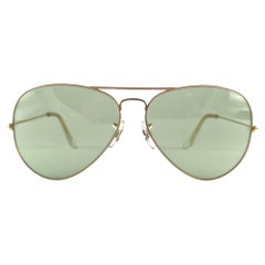 Retro Ray Ban Aviator 62Mm Changeable Green Lenses B&L Sunglasses