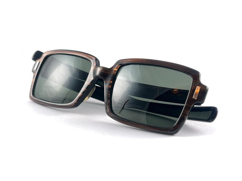 Graue Vintage Ray Ban Benji-Sonnenbrille aus der Mitte des Jahrhunderts, USA B&L, 1960er Jahre, neu im Angebot 11