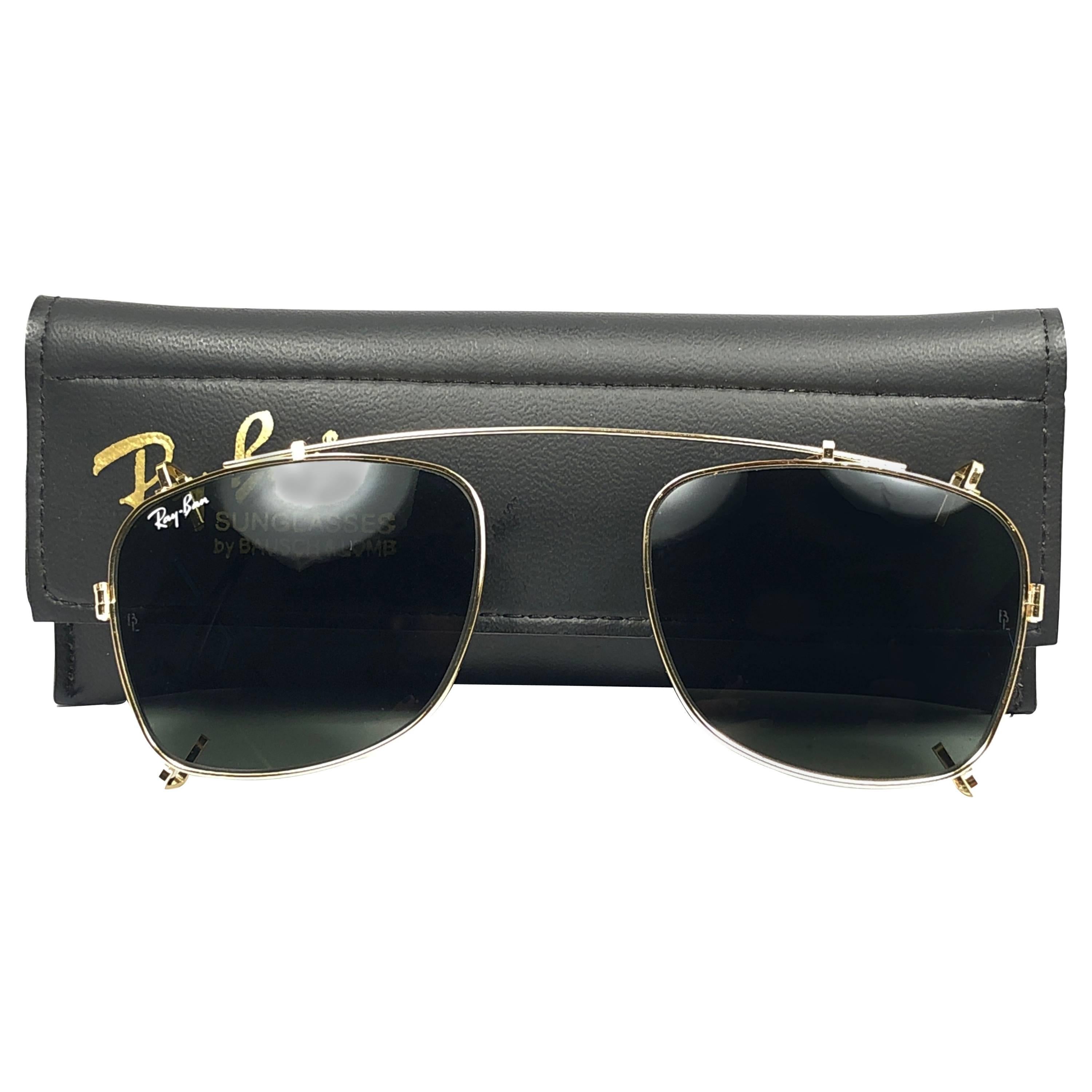 New Vintage Ray Ban B&L Clip On For Wayfarer Sunglasses Collectors Item USA  For Sale at 1stDibs