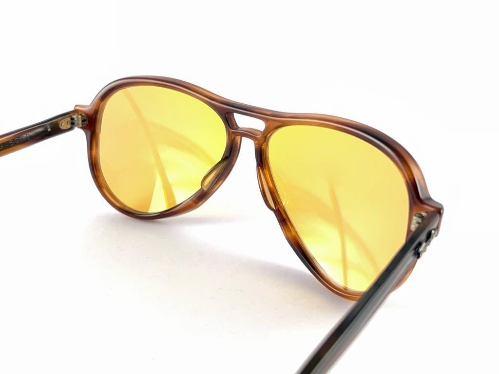 New Vintage Ray Ban B&L Vagabond Tortoise Ambermatic Lenses Sunglasses USA 8