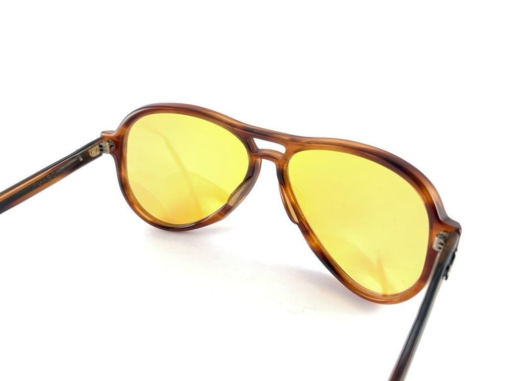 New Vintage Ray Ban B&L Vagabond Tortoise Ambermatic Lenses Sunglasses USA 12
