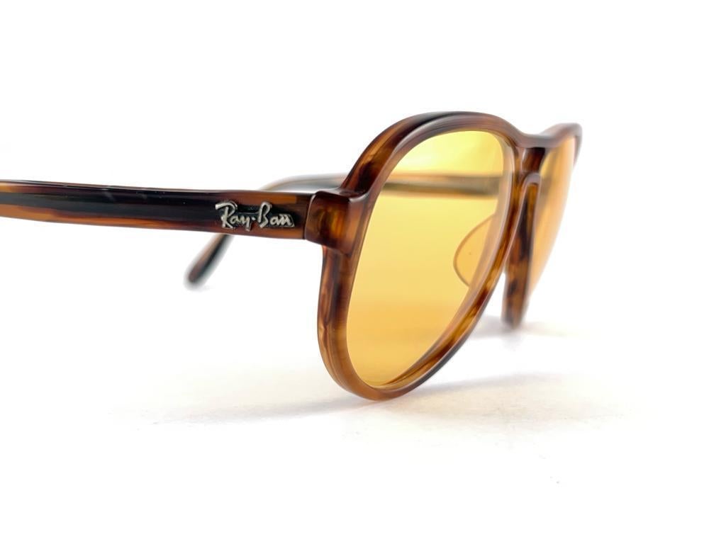 New Vintage Ray Ban B&L Vagabond Tortoise Ambermatic Lenses Sunglasses USA 5