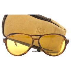 Ray Ban B&L, lunettes de soleil vintage à éclats ambrés Vagabond couleur écaille, États-Unis