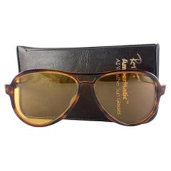 New Vintage Ray Ban B&L Vagabond Tortoise Ambermatic Lenses Sunglasses USA
