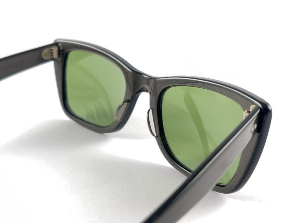 Neu Vintage Ray Ban Caribbean 1960er Jahre Midcentury Grüne Lenses Usa B&L Sonnenbrille im Angebot 7