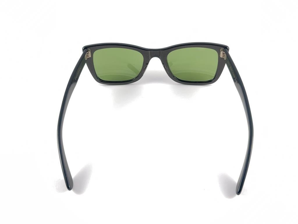 Ray Ban - Lunettes de soleil vintage des années 1960, style « Midcentury Green », USA B&L, état neuf en vente 9