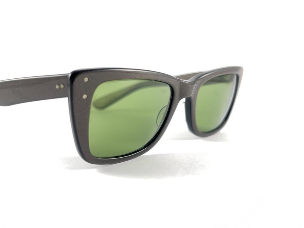 Neu Vintage Ray Ban Caribbean 1960er Jahre Midcentury Grüne Lenses Usa B&L Sonnenbrille im Zustand „Gut“ im Angebot in Baleares, Baleares