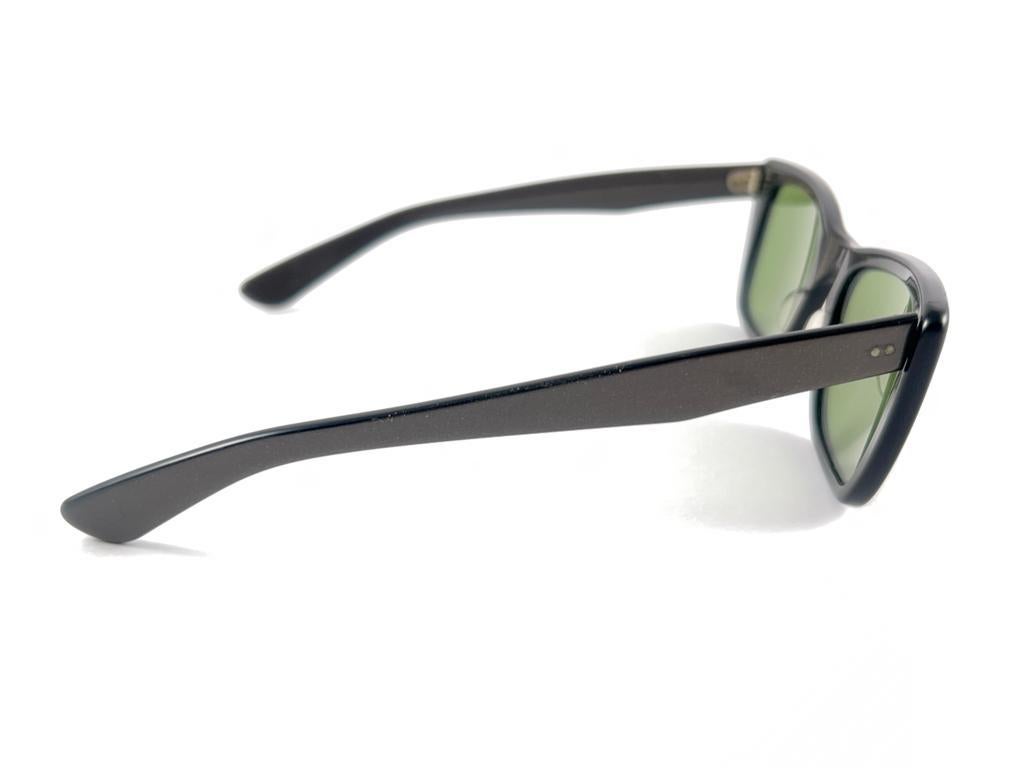 Neu Vintage Ray Ban Caribbean 1960er Jahre Midcentury Grüne Lenses Usa B&L Sonnenbrille im Angebot 2