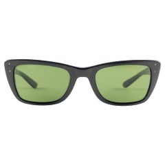 New Vintage Ray Ban Caribbean 1960'S Midcentury Green Lenses Usa B&L Sunglasses