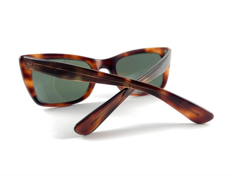 New Vintage Ray Ban Caribbean 1960'S Midcentury Grey Lenses Usa