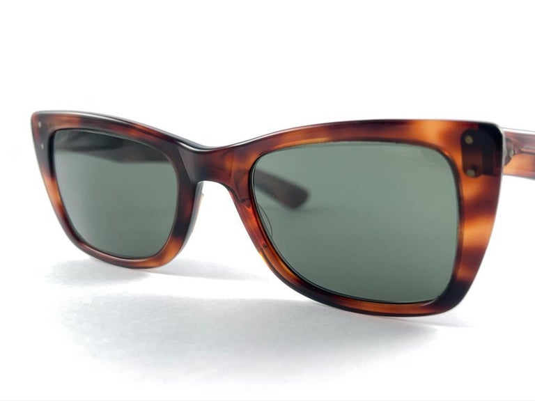 New Vintage Ray Ban Caribbean 1960'S Midcentury Grey Lenses Usa