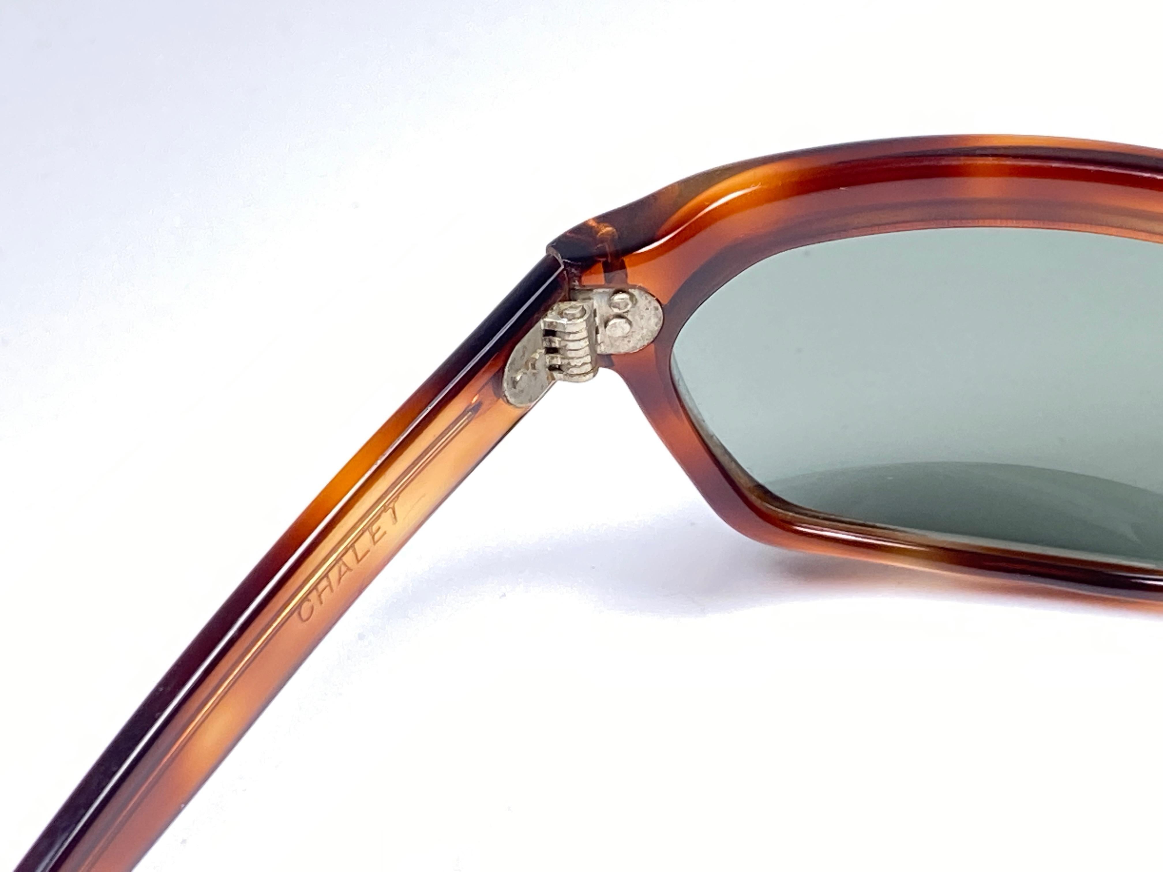 Black New Vintage Ray Ban Chalet 1960's Mid Century G15 Lenses USA Sunglasses