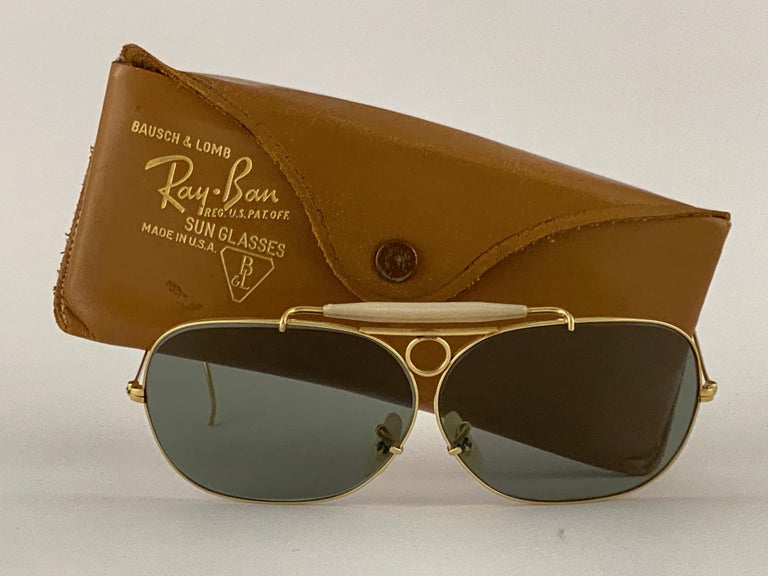 New Vintage Ray Ban Decot 10 K Gold 62Mm G15 Lenses 1970's B&L Sunglasses  For Sale at 1stDibs | vintage ray ban aviators
