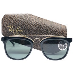 New Vintage Ray Ban Gatsby Black G15 Lenses 1980's B&L Sunglasses