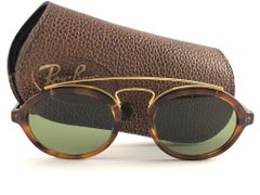 New Vintage Ray Ban Gatsby RB3 Green Lenses 1980's B&L Sunglasses