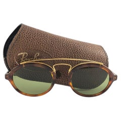 New Vintage Ray Ban Gatsby RB3 Green Lenses 1980's B&L Sunglasses