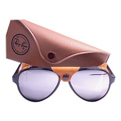 New Vintage Ray Ban " Glacier " 60Mm Full Mirror Lenses  B&L Sunglasses