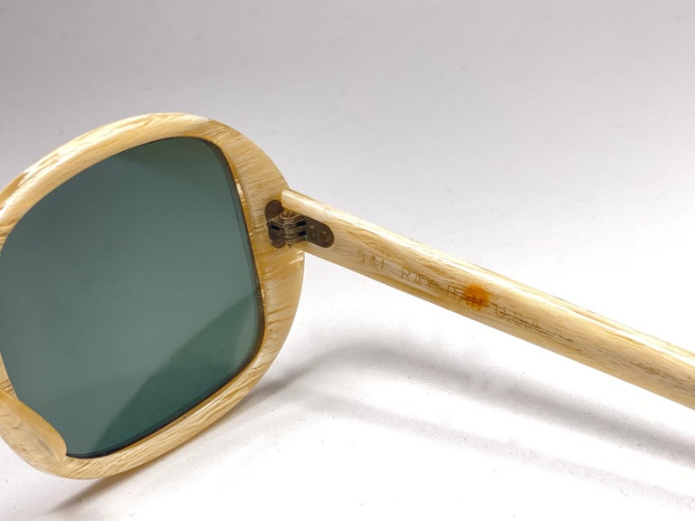 New Vintage Ray Ban Kilaine Beige G15 Grey Lenses 1960 