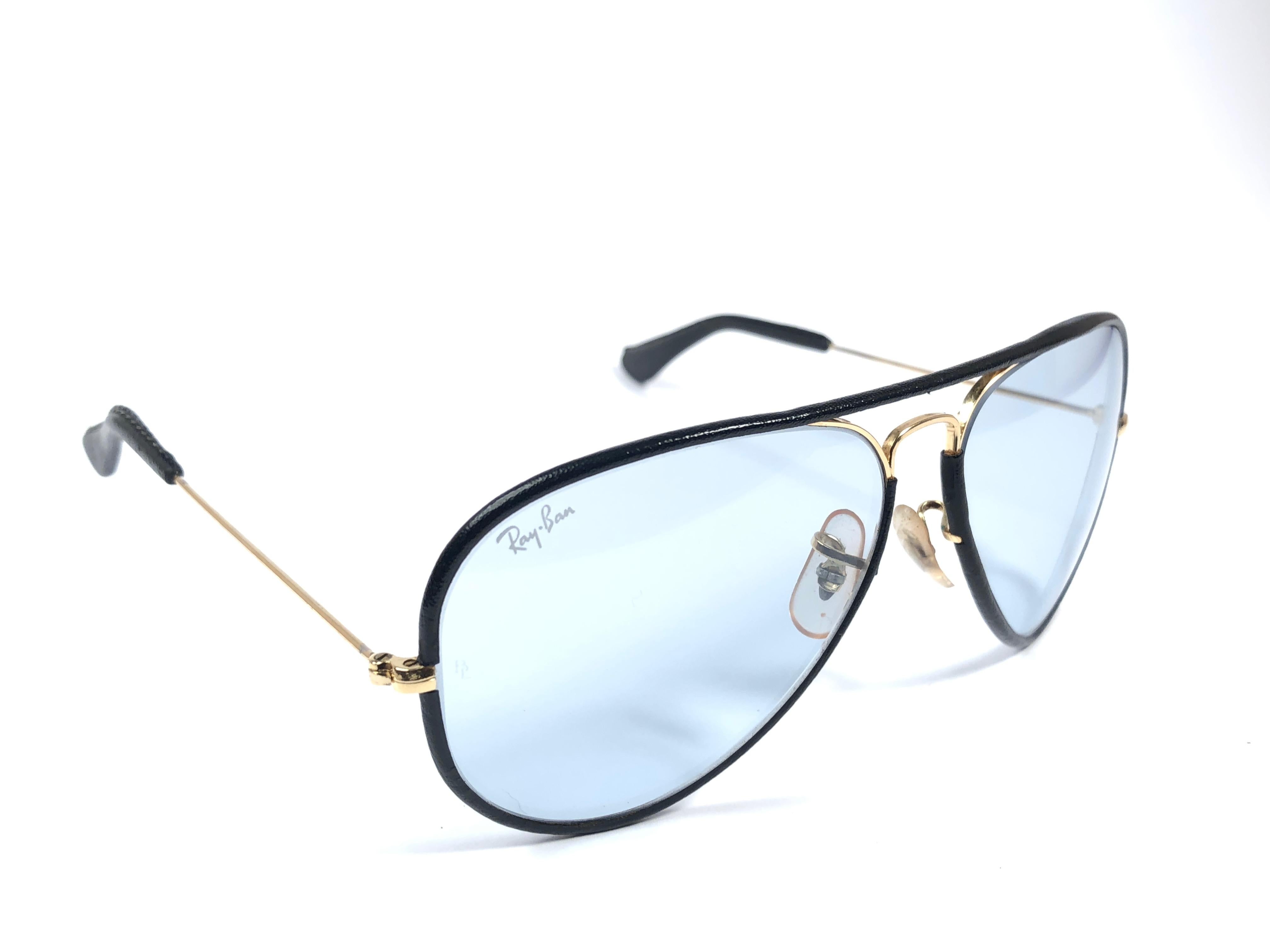 ray ban leather frame