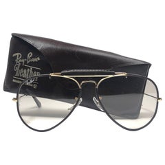 Neu Vintage Ray Ban Leder Outdoorsman 58Mm Schokolade austauschbare Sonnenbrille