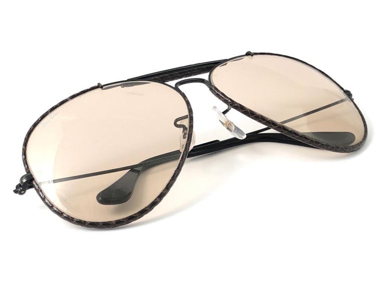 New Vintage Ray Ban Leathers Outdoorsman 62Mm Woven Changeable