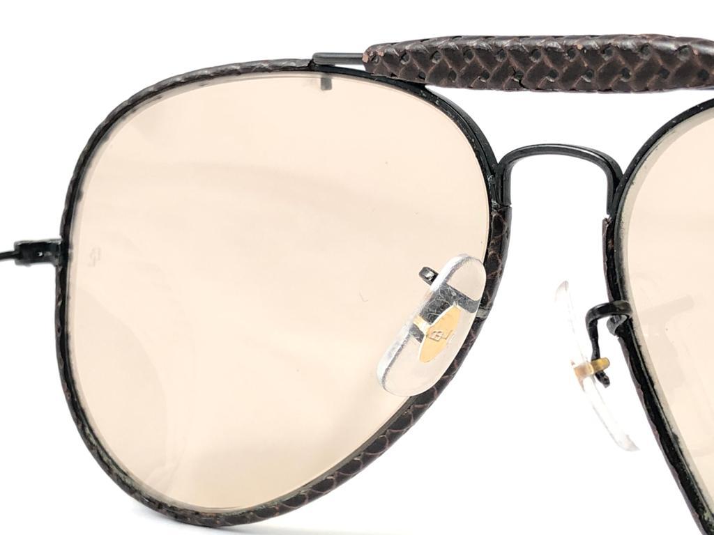 ray ban leather frame